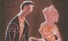 Rozmowa, bez tytułu, Włóczęga z psem, Gitarzysta, bez tytułu, Rock and roll, 1958, litografie kolorowe na papierze naklejone na karton