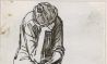 Studium do obrazu Płacząca kobieta, 1958, tusz i akwarela na papierze